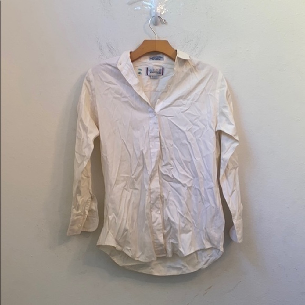 Nordstrom size 8 white button down  shirt